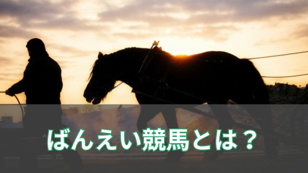 ばんえい競馬とは？世界でも唯一無二の競馬の魅力を紹介【ばんえい競馬の歴史も解説】のアイキャッチ