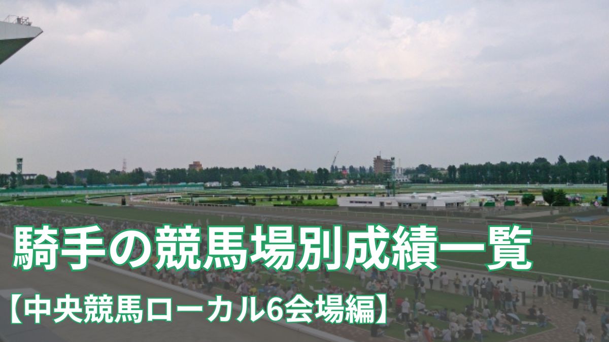 【2025年最新】騎手の競馬場別成績一覧【中央競馬ローカル6会場編】のアイキャッチ