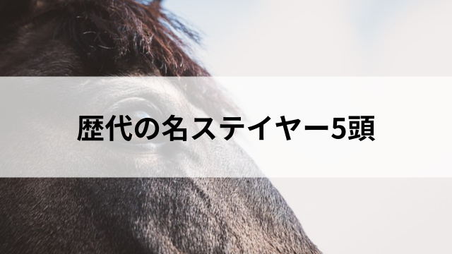 歴代の名ステイヤー