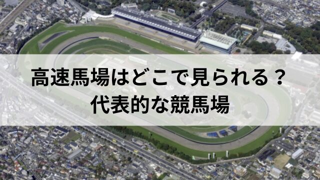 高速馬場はどこで見られる?代表的な競馬場
