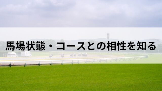 馬場状態・コースとの相性を知るの見出し