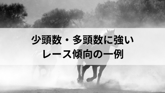 少頭数・多頭数に強いレース傾向の一例の見出し