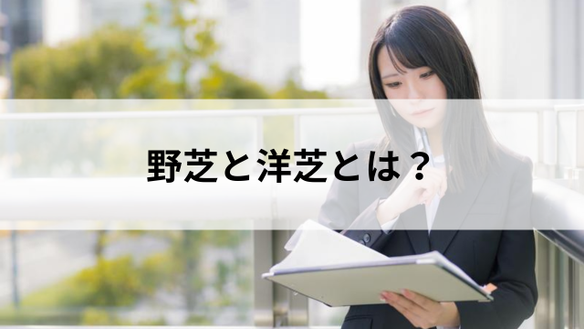 野芝と洋芝とは?基本的な特徴と違いの見出し