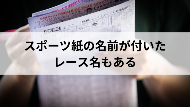 スポーツ紙の名前が付いたレースもある
