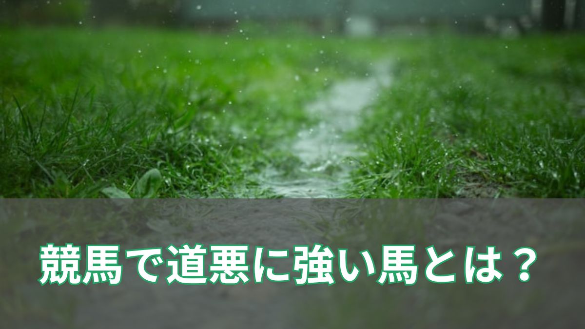 競馬で「道悪」に強い馬とは？血統・騎手・馬体でわかる道悪巧者の特徴まとめのアイキャッチ