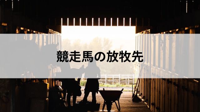 競走馬の放牧先|有名牧場や外厩とは?の見出し