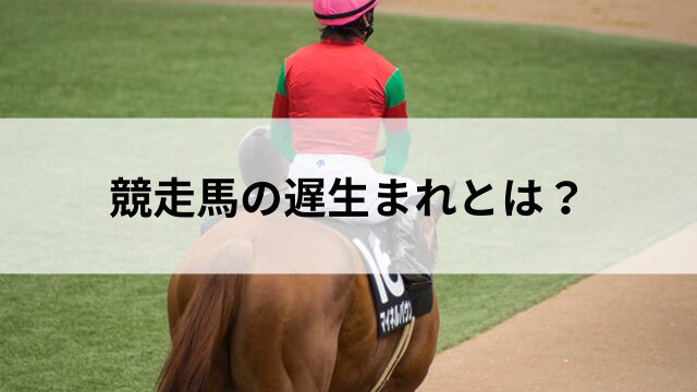 競走馬の遅生まれとは?の見出し