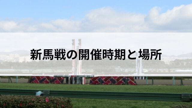 新馬戦の開催時期と場所の見出し