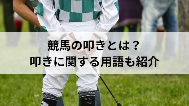 競馬の叩きとは？叩きに関する用語も紹介の見出し
