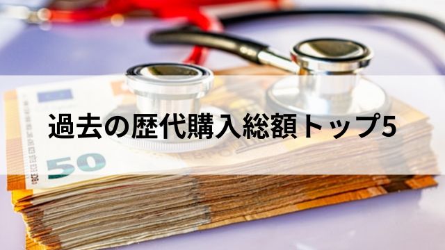 過去の歴代購入総額トップ5の見出し