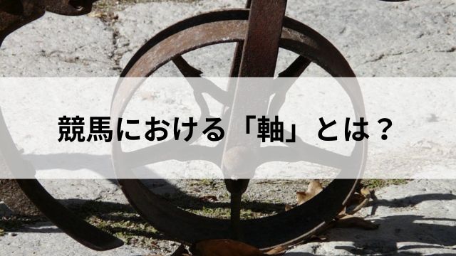 競馬における「軸」とは?の見出し