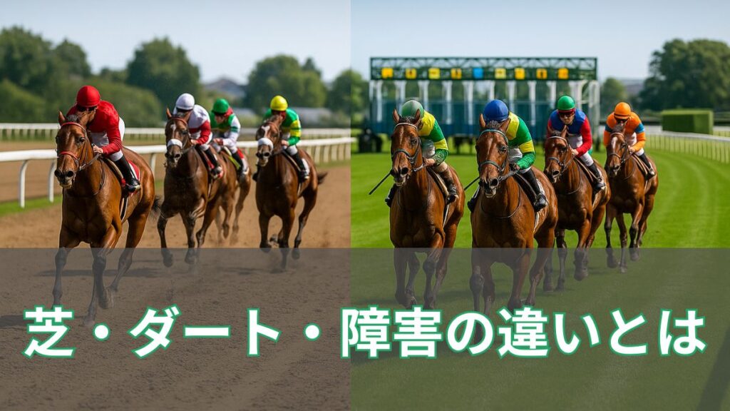 競馬の芝・ダート・距離・障害の違いを完全解説｜初心者でもわかる特徴とレースの楽しみ方のアイキャッチ