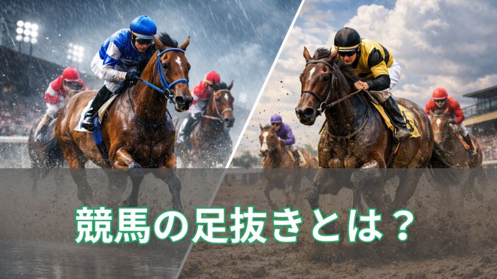 競馬の脚抜き(足抜き)とは?足抜きのいい馬場の意味と予想への影響を解説のアイキャッチ
