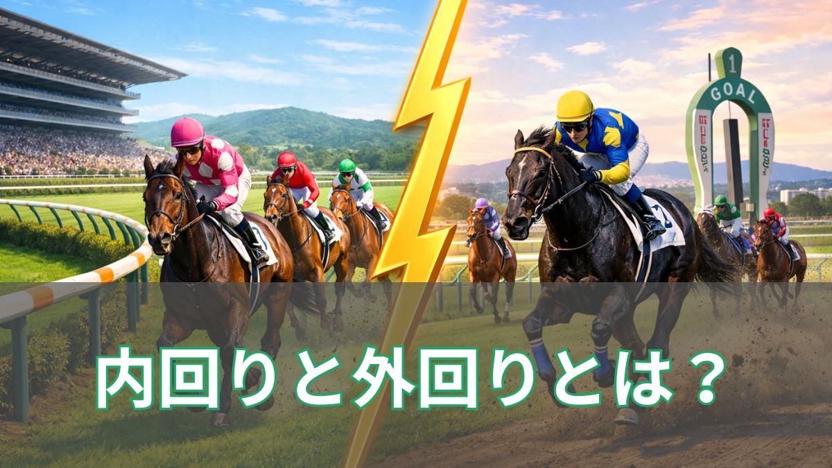 競馬の内回りと外回りとは?コース形状の違いと有利な脚質をわかりやすく解説のアイキャッチ