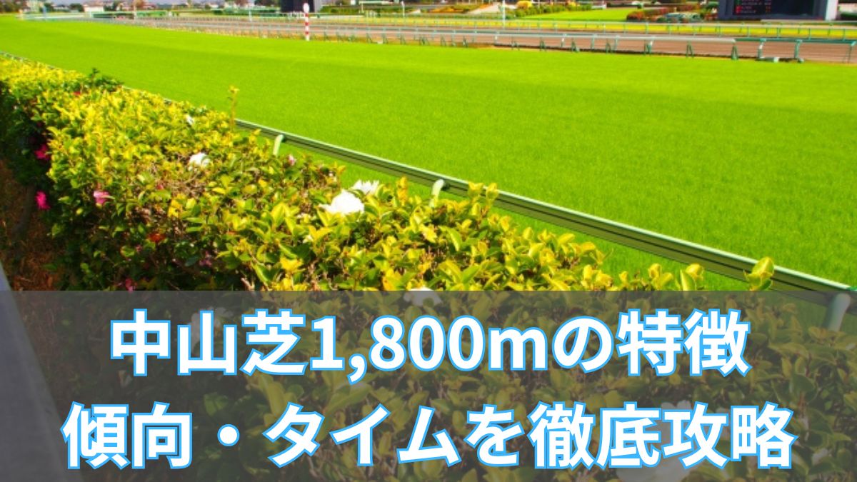 中山芝1,800mの特徴・傾向・タイムを徹底解説｜血統・騎手・枠順データまとめのアイキャッチ