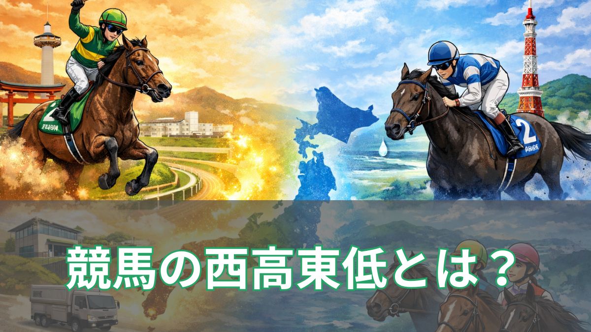 競馬の西高東低とは？なぜ関西馬が強かったのか、今は差がない理由も解説のアイキャッチ