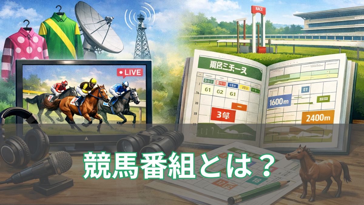 競馬番組とは？テレビ番組とレースプログラムの違いを初心者向けに解説のアイキャッチ