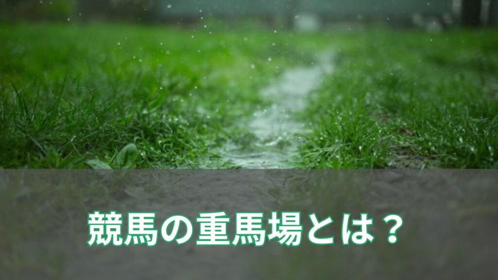 競馬の重馬場とは？読み方や芝・ダートの違い、強い血統までわかりやすく解説のアイキャッチ