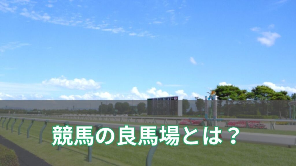 競馬の良馬場とは？読み方や芝・ダートの違い、有利な馬を初心者向けにわかりやすく解説のアイキャッチ
