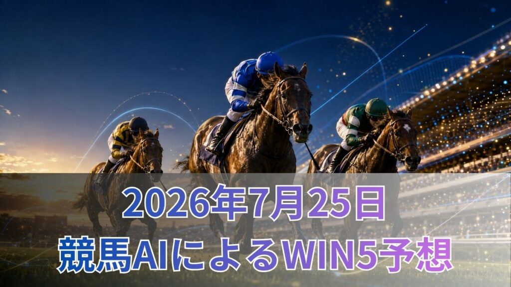 競馬AIによるWIN5予想|2026年7月25日の買い目のアイキャッチ
