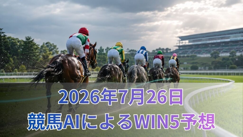 競馬AIによるWIN5予想｜2026年7月26日の買い目のアイキャッチ