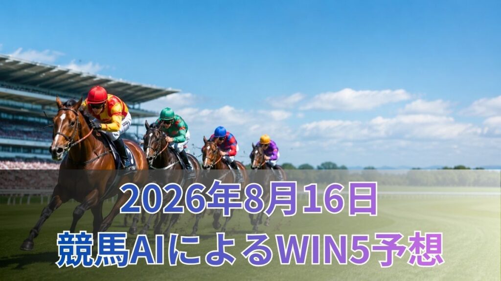 競馬AIによるWIN5予想｜2026年8月16日の買い目のアイキャッチ