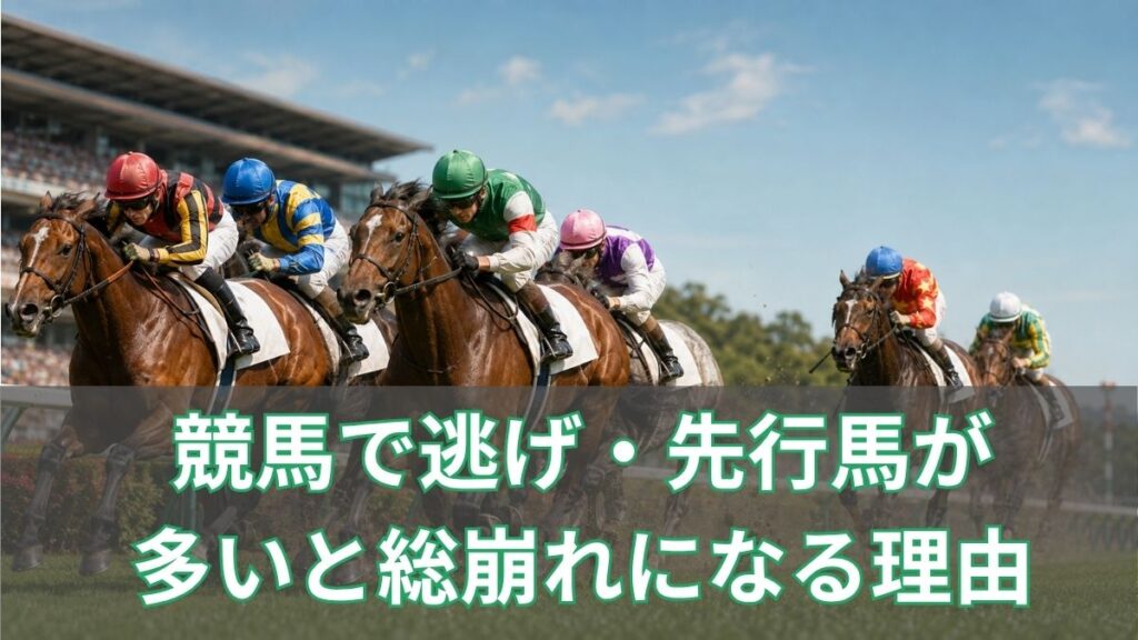 競馬で逃げ・先行馬が多いと総崩れになる理由|ハイペースの見抜き方のアイキャッチ