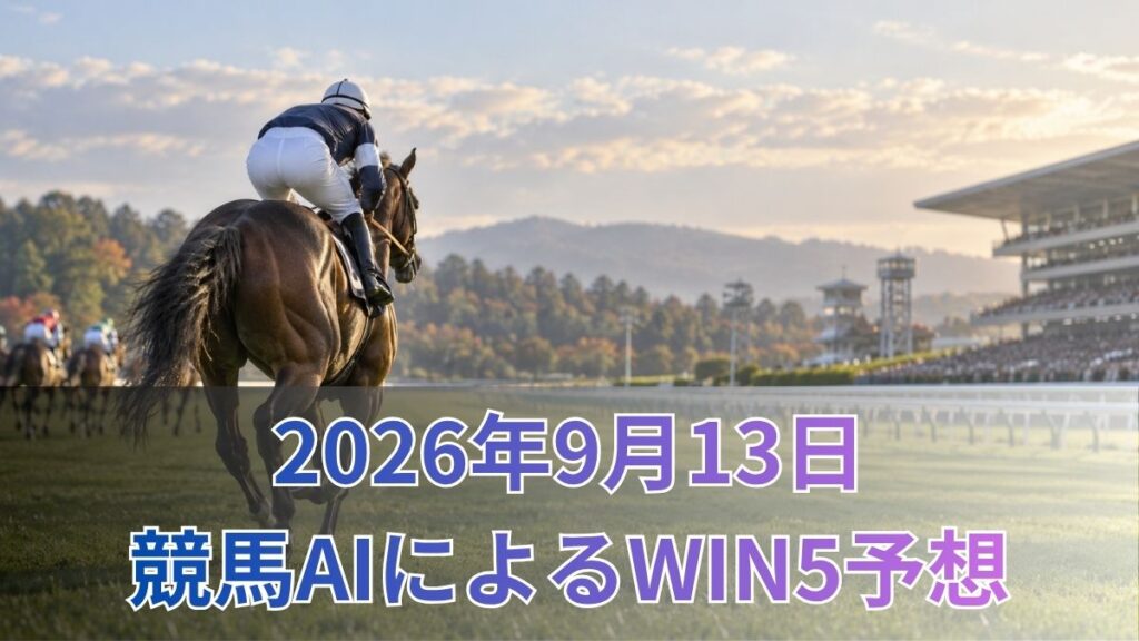 【競馬AIによるWIN5予想|2026年9月13日の買い目】のアイキャッチ