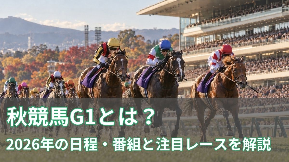 秋競馬G1とは？2026年の日程・番組と注目レースを初心者向けに解説のアイキャッチ