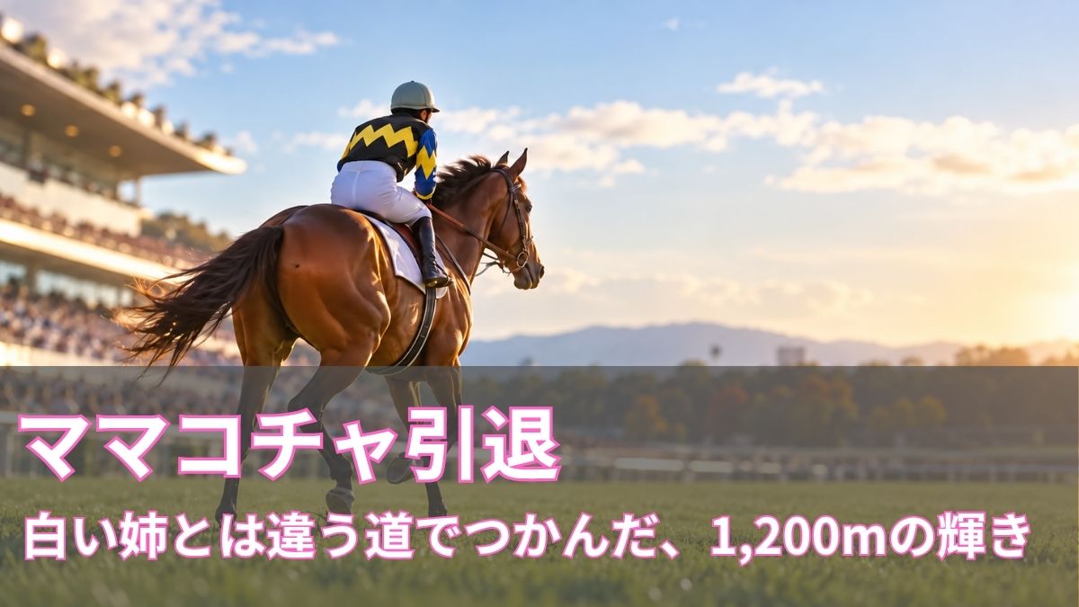 ママコチャ引退――白い姉とは違う道でつかんだ、1,200mの輝きのアイキャッチ