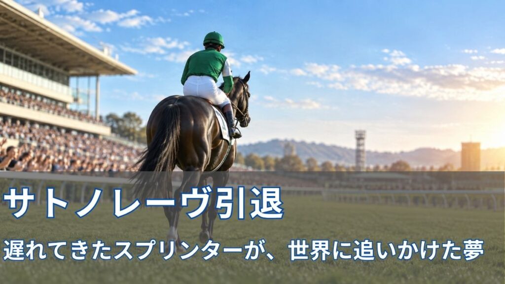サトノレーヴ引退――遅れてきたスプリンターが、世界に追いかけた夢のアイキャッチ