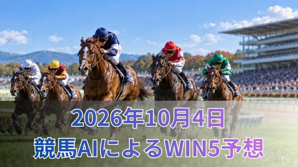 競馬AIによるWIN5予想|2026年10月4日の買い目と展望のアイキャッチ