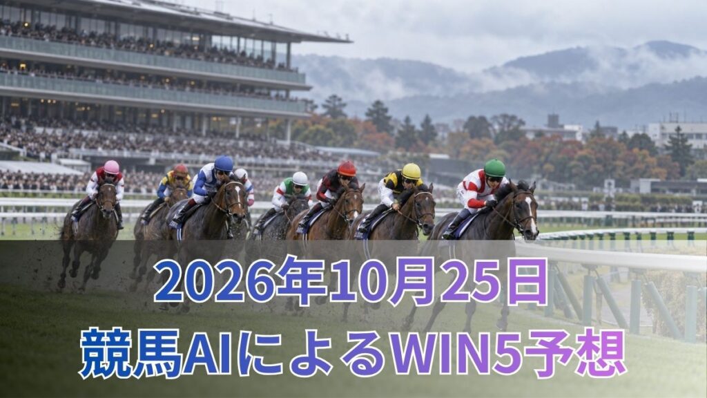 競馬AIによるWIN5予想|2026年10月25日の買い目のアイキャッチ