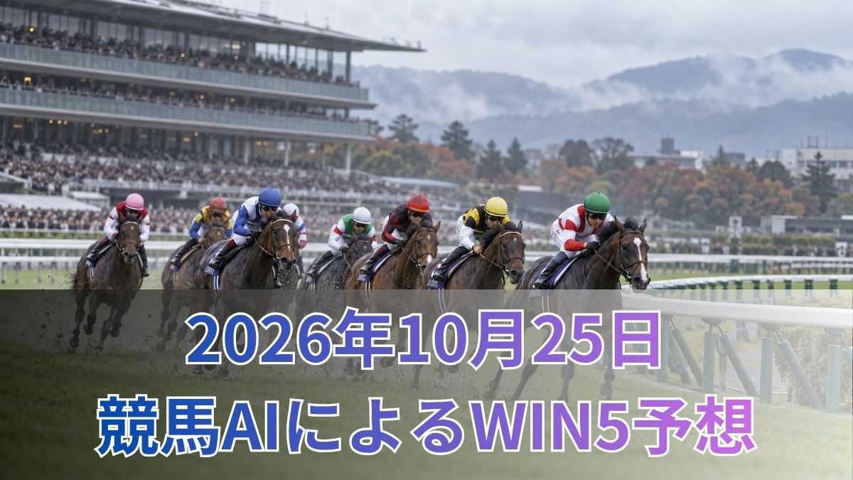 競馬AIによるWIN5予想|2026年10月25日の買い目のアイキャッチ